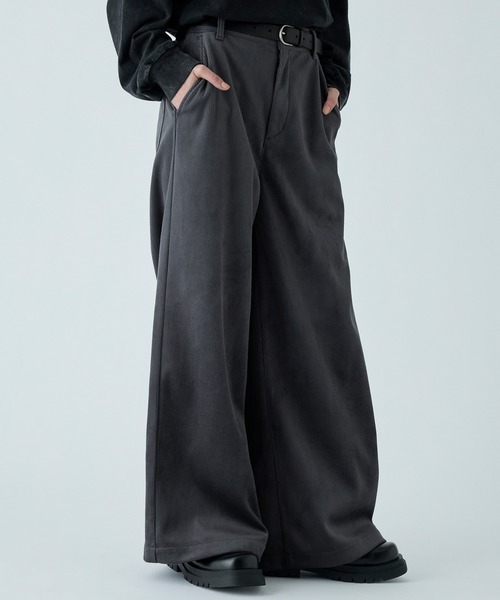 VELNUS(ベルナス)の「【VELNUS】Gradient design wide flare corduroy pants / グラデーションデザインワイドフレアコーデュロイパンツ(スラックス・メンズ・ブラック/チャコールグレー・S/M/L)」の6枚目の写真