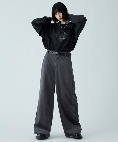 VELNUS(ベルナス)の「【VELNUS】Gradient design wide flare corduroy pants / グラデーションデザインワイドフレアコーデュロイパンツ(スラックス・メンズ・ブラック/チャコールグレー・S/M/L)」の11枚目の写真