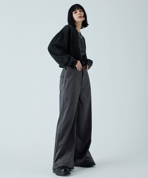 VELNUS(ベルナス)の「【VELNUS】Gradient design wide flare corduroy pants / グラデーションデザインワイドフレアコーデュロイパンツ(スラックス・メンズ・ブラック/チャコールグレー・S/M/L)」の12枚目の写真