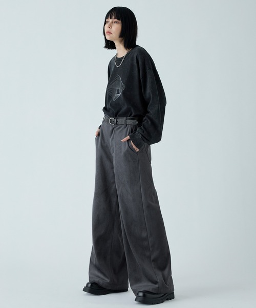 VELNUS(ベルナス)の「【VELNUS】Gradient design wide flare corduroy pants / グラデーションデザインワイドフレアコーデュロイパンツ(スラックス・メンズ・ブラック/チャコールグレー・S/M/L)」の10枚目の写真