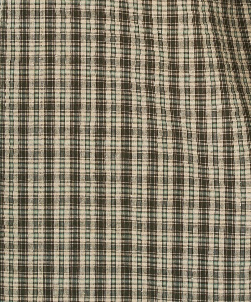 WISH FOR EVER（ウィッシュフォーエバー）の「FAKE BOTTON SEERSUCKER LONG SLEEVE SHORT SHIRT / フェイクボタンシアサッカーロングスリーブショートシャツ（シャツ/ブラウス・メンズ・ライトブルー/カーキ/レッド・LARGE/SMALL/MEDIUM）」の19枚目の写真