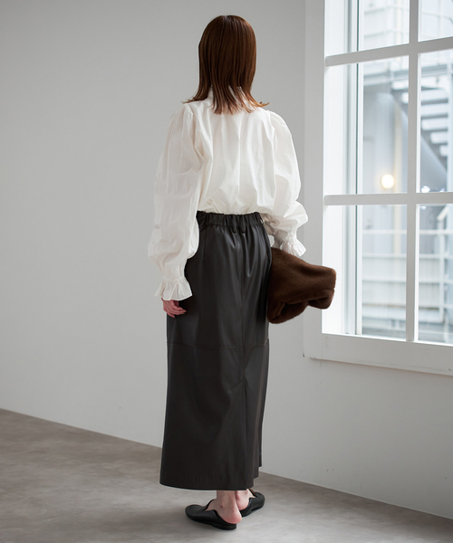 crinkle crinkle crinkle rebuilt neck embroidery blouse CC-4015