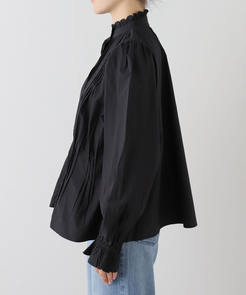 crinkle crinkle crinkle rebuilt neck embroidery blouse CC-4015