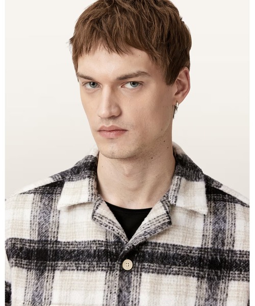 ALLSAINTS(オールセインツ)の「LAPSE LONG SLEEVE SHIRT | LAPSE 長袖 シャツ(シャツ/ブラウス・メンズ・ブラック×グレー・XS/S/M/L)」の2枚目の写真