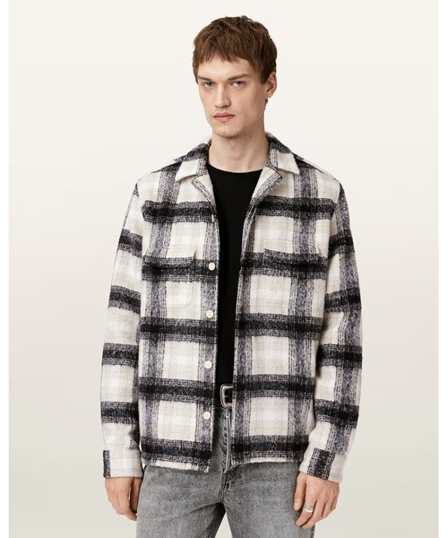 ALLSAINTS(オールセインツ)の「LAPSE LONG SLEEVE SHIRT | LAPSE 長袖 シャツ(シャツ/ブラウス・メンズ・ブラック×グレー・XS/S/M/L)」の4枚目の写真