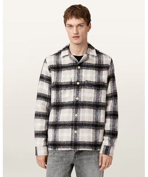 ALLSAINTS(オールセインツ)の「LAPSE LONG SLEEVE SHIRT | LAPSE 長袖 シャツ(シャツ/ブラウス・メンズ・ブラック×グレー・XS/S/M/L)」の6枚目の写真