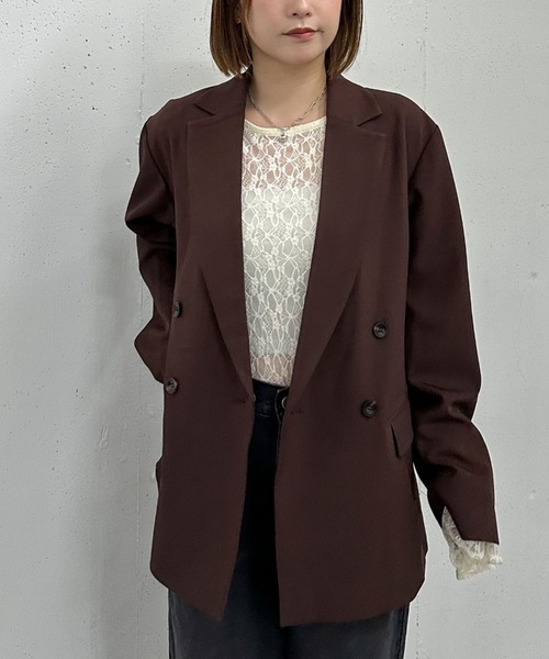 セール】【SETUP対応】ダブルプレストテーラージャケット