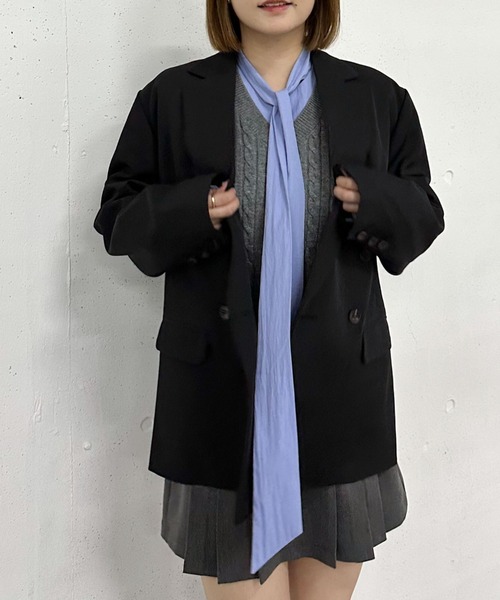 archives（アルシーヴ）の「【ＳＥＴＵＰ対応】ダブルプレストテーラージャケット（テーラードジャケット・レディース・ブラウン/グレー/ブラック/モカ・MEDIUM）」の22枚目の写真