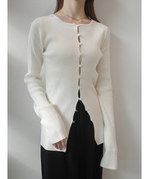 amel | ボタンラインニットカーディガン / アイボリー(ニット/セーター)