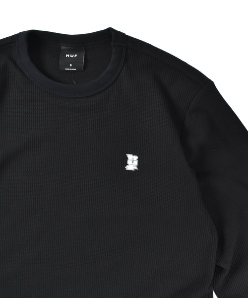 HUF(ハフ)の「【C-HUF】【HUF/ハフ】SHRADER L/S THERMAL KN00535(Tシャツ/カットソー・メンズ・ブラック/ホワイト・SMALL/XX-LARGE/X-LARGE)」の3枚目の写真