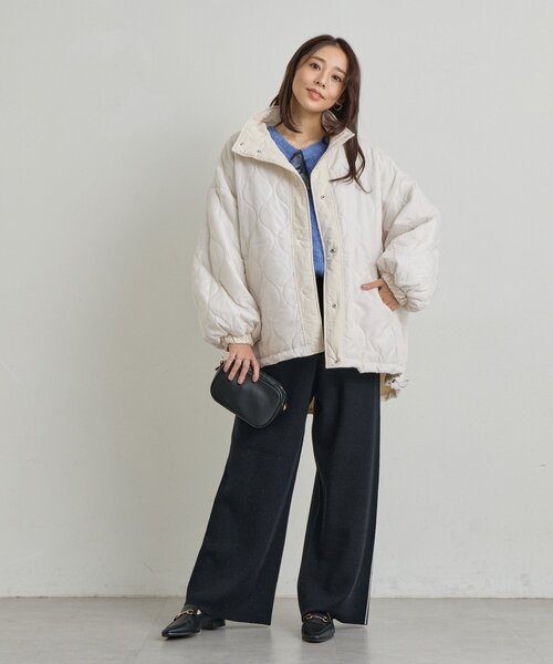 un dix cors（アンディコール）の「《リラクシーな履き心地》サイドラインニットパンツ（スウェットパンツ・レディース・ブラック/グレー・FREE）」の8枚目の写真