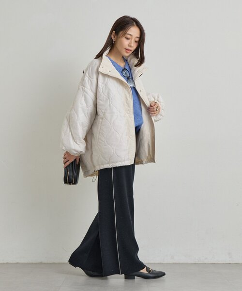 un dix cors（アンディコール）の「《リラクシーな履き心地》サイドラインニットパンツ（スウェットパンツ・レディース・ブラック/グレー・FREE）」の9枚目の写真