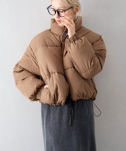 SpRay（スプレイ）の「中綿スタンドショートジャケット（ダウンジャケット/コート・レディース・ブラック/サックスブルー/アイボリー/モカ・FREE）」の9枚目の写真