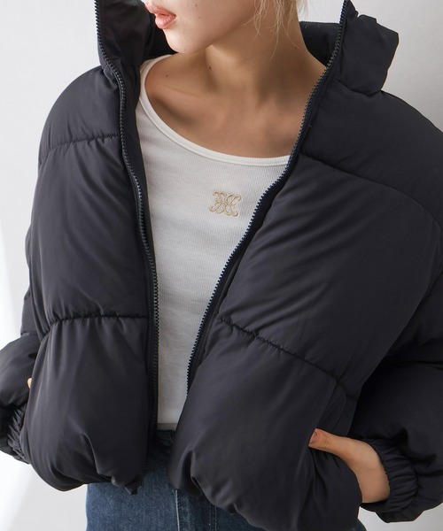 SpRay（スプレイ）の「中綿スタンドショートジャケット（ダウンジャケット/コート・レディース・ブラック/サックスブルー/アイボリー/モカ・FREE）」の22枚目の写真