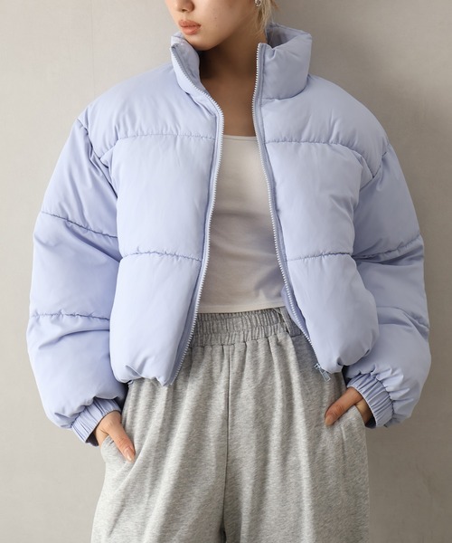 SpRay（スプレイ）の「中綿スタンドショートジャケット（ダウンジャケット/コート・レディース・ブラック/サックスブルー/アイボリー/モカ・FREE）」の20枚目の写真