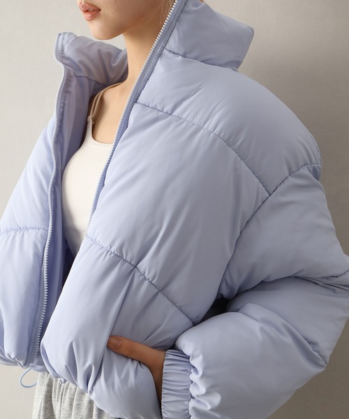 SpRay（スプレイ）の「中綿スタンドショートジャケット（ダウンジャケット/コート・レディース・ブラック/サックスブルー/アイボリー/モカ・FREE）」の19枚目の写真