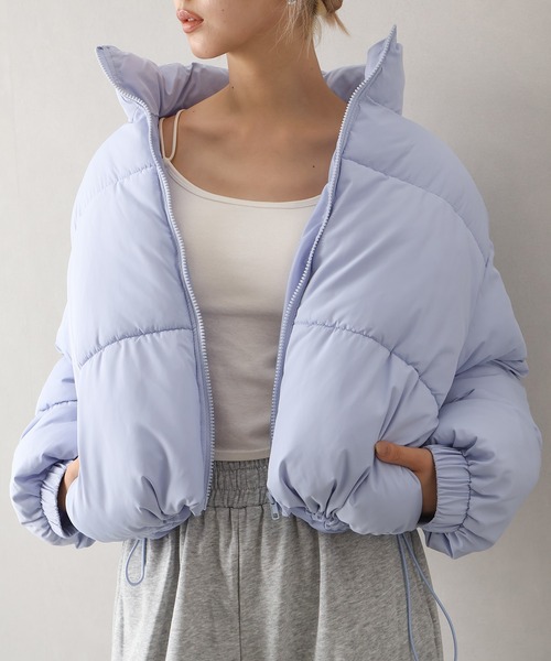 SpRay（スプレイ）の「中綿スタンドショートジャケット（ダウンジャケット/コート・レディース・ブラック/サックスブルー/アイボリー/モカ・FREE）」の18枚目の写真