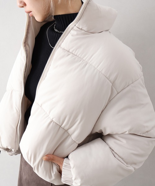 SpRay（スプレイ）の「中綿スタンドショートジャケット（ダウンジャケット/コート・レディース・ブラック/サックスブルー/アイボリー/モカ・FREE）」の17枚目の写真