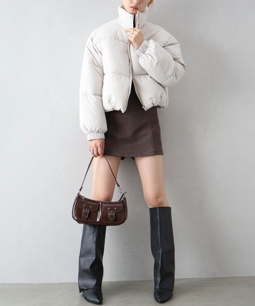 SpRay（スプレイ）の「中綿スタンドショートジャケット（ダウンジャケット/コート・レディース・ブラック/サックスブルー/アイボリー/モカ・FREE）」の16枚目の写真