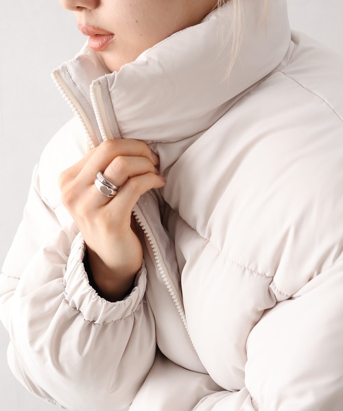 SpRay（スプレイ）の「中綿スタンドショートジャケット（ダウンジャケット/コート・レディース・ブラック/サックスブルー/アイボリー/モカ・FREE）」の15枚目の写真