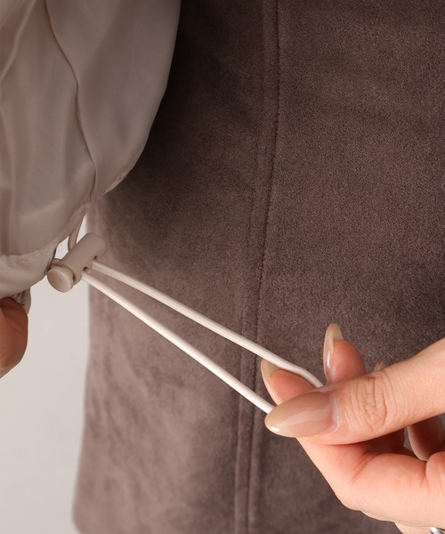 SpRay（スプレイ）の「中綿スタンドショートジャケット（ダウンジャケット/コート・レディース・ブラック/サックスブルー/アイボリー/モカ・FREE）」の14枚目の写真