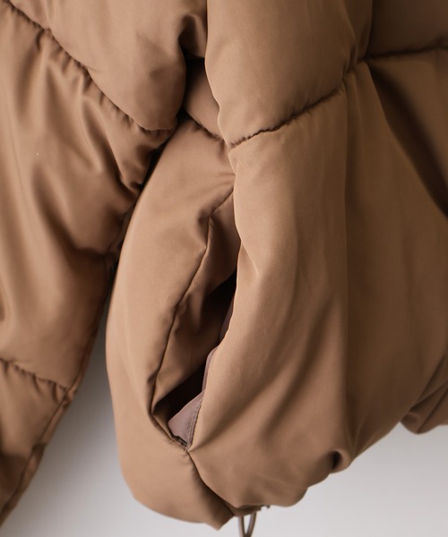 SpRay（スプレイ）の「中綿スタンドショートジャケット（ダウンジャケット/コート・レディース・ブラック/サックスブルー/アイボリー/モカ・FREE）」の10枚目の写真