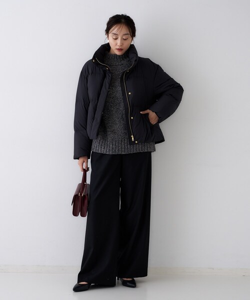 UNTITLED（アンタイトル）の「【トレンド/撥水機能/防寒】ショートダウンコート（ダウンジャケット/コート・レディース・オフホワイト/ブラック・00/01/03/04/42/44/46/48/50/02）」の10枚目の写真