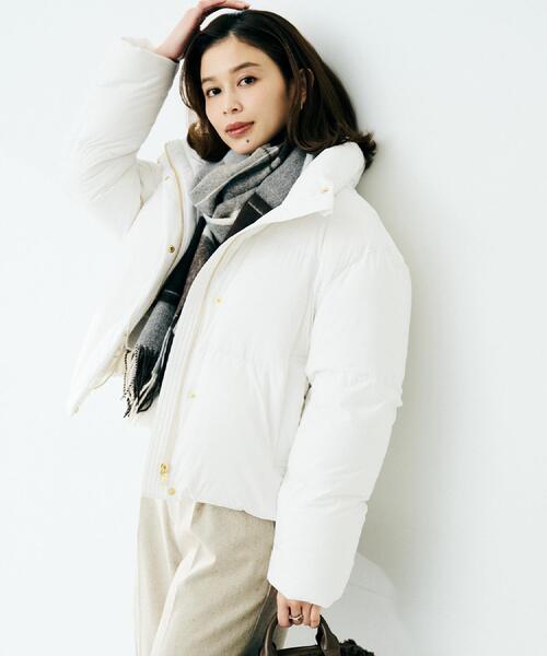 UNTITLED（アンタイトル）の「【トレンド/撥水機能/防寒】ショートダウンコート（ダウンジャケット/コート・レディース・オフホワイト/ブラック・00/01/03/04/42/44/46/48/50/02）」の12枚目の写真