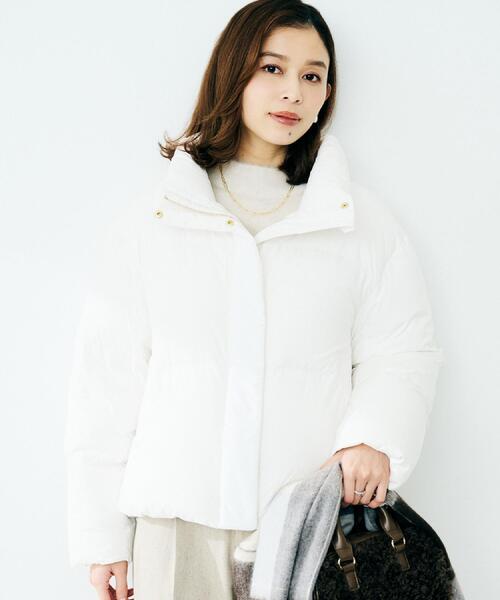 UNTITLED（アンタイトル）の「【トレンド/撥水機能/防寒】ショートダウンコート（ダウンジャケット/コート・レディース・オフホワイト/ブラック・00/01/03/04/42/44/46/48/50/02）」の13枚目の写真