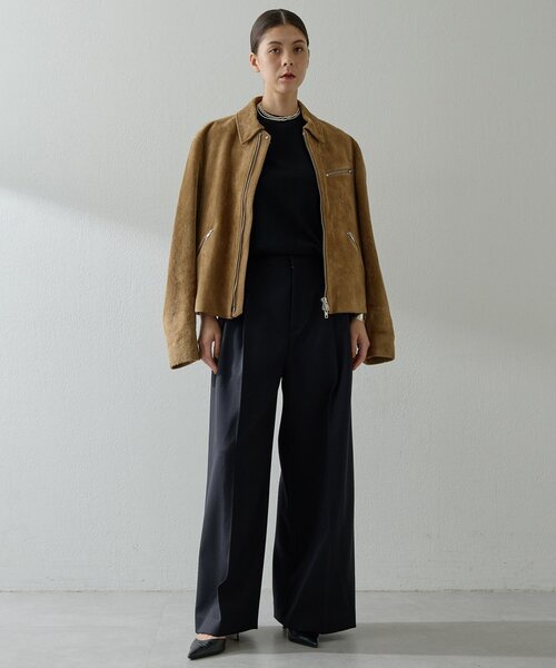 Whim Gazette（ウィムガゼット）の「16GWOOLテンジクプルオーバー（ニット/セーター・レディース・モカ/オレンジ/ブラック・FREE）」の4枚目の写真