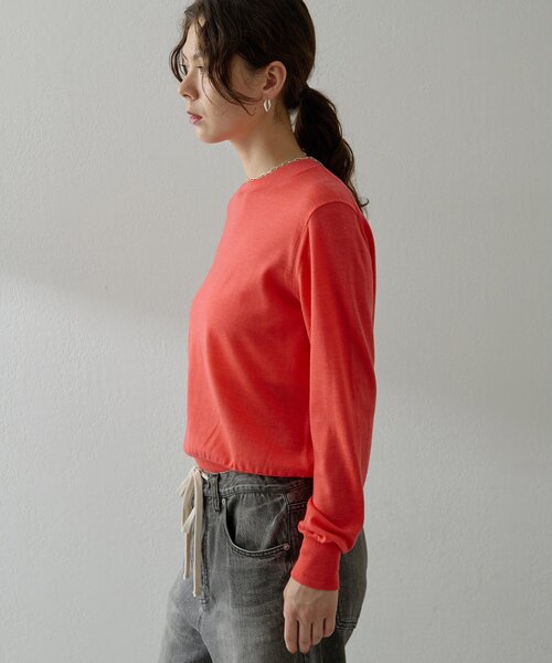 Whim Gazette（ウィムガゼット）の「16GWOOLテンジクプルオーバー（ニット/セーター・レディース・モカ/オレンジ/ブラック・FREE）」の18枚目の写真