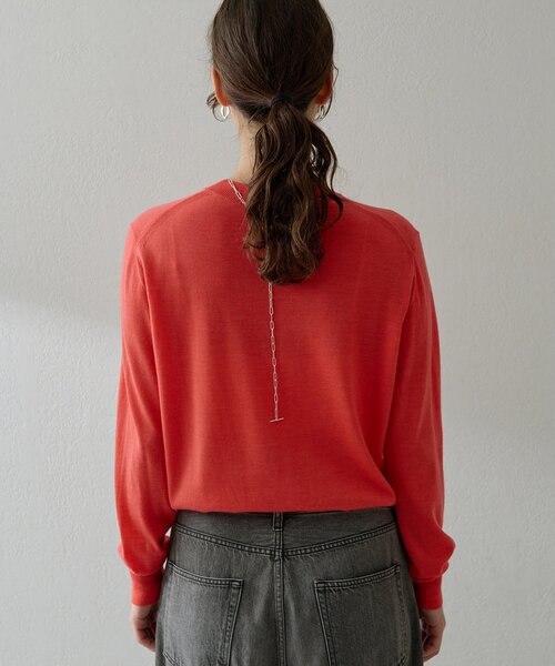 Whim Gazette（ウィムガゼット）の「16GWOOLテンジクプルオーバー（ニット/セーター・レディース・モカ/オレンジ/ブラック・FREE）」の16枚目の写真