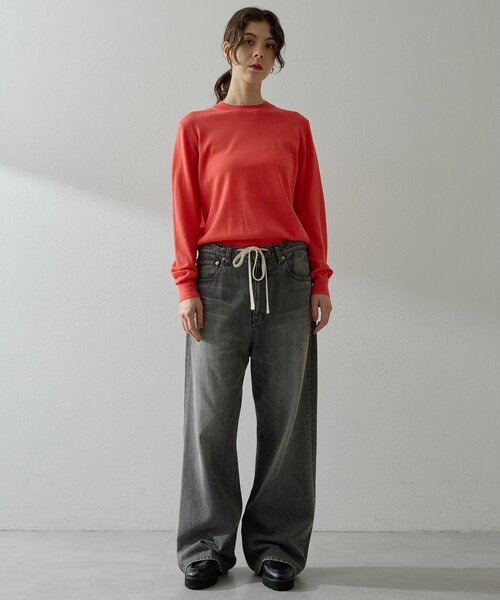 Whim Gazette（ウィムガゼット）の「16GWOOLテンジクプルオーバー（ニット/セーター・レディース・モカ/オレンジ/ブラック・FREE）」の19枚目の写真