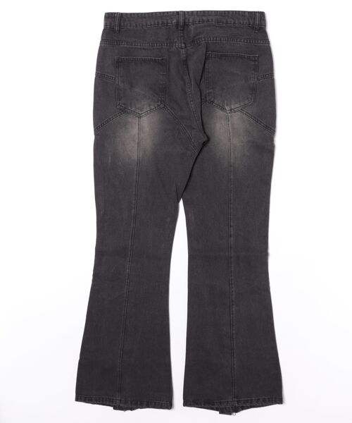 ARCHIVER（アーカイバ）の「●ZIP-FLARE WIDE DENIM●（デニムパンツ・レディース・ブラック・LARGE）」の2枚目の写真