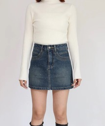 merrylatte | starry デニムミニ(デニムスカート)