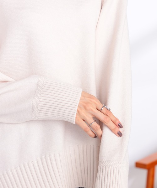 GALLORIA（ギャローリア）の「バッグスリットニット（ニット/セーター・レディース・オートミール/モカ/オレンジ/エメラルド・L/LL/S/M）」の10枚目の写真