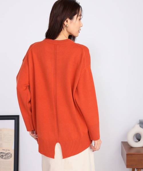 GALLORIA（ギャローリア）の「バッグスリットニット（ニット/セーター・レディース・オートミール/モカ/オレンジ/エメラルド・L/LL/S/M）」の13枚目の写真