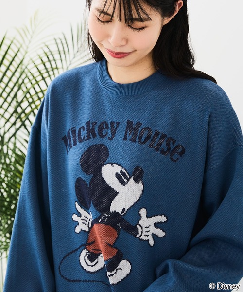 Disney(ディズニー)の「【DISNEY/ディズニー】DISNEY ジャガードニット(ニット/セーター・レディース・オフホワイト/ベージュ/グレー/ブラック/スミクロ/ブルー・LARGE/MEDIUM)」の6枚目の写真