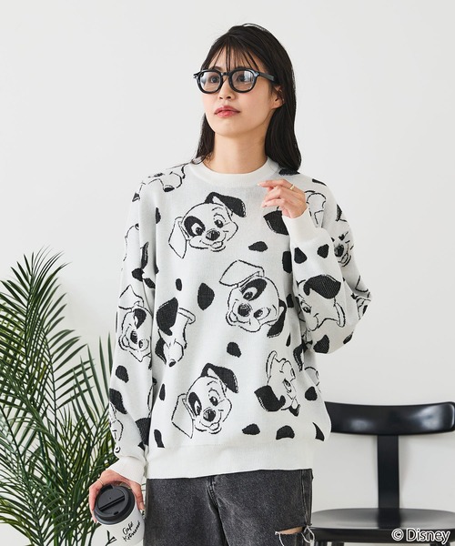Disney(ディズニー)の「【DISNEY/ディズニー】DISNEY ジャガードニット(ニット/セーター・レディース・オフホワイト/ベージュ/グレー/ブラック/スミクロ/ブルー・LARGE/MEDIUM)」の14枚目の写真