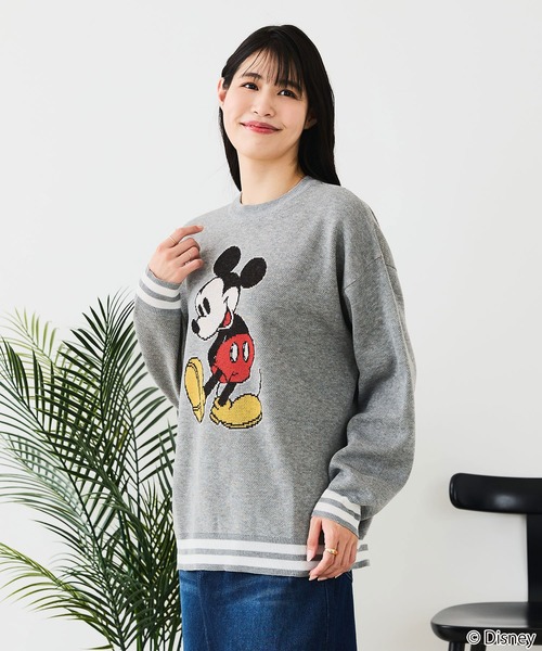 Disney(ディズニー)の「【DISNEY/ディズニー】DISNEY ジャガードニット(ニット/セーター・レディース・オフホワイト/ベージュ/グレー/ブラック/スミクロ/ブルー・LARGE/MEDIUM)」の7枚目の写真