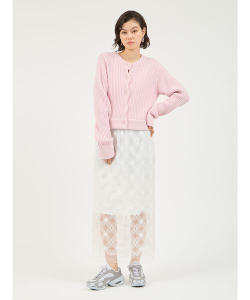 emmi(エミ)の「フラワーチュールスカート(スカート・レディース・ホワイト/ライム/ブラック・0/1)」の20枚目の写真