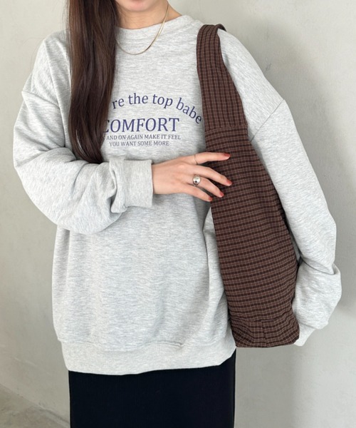 MYMOOD.（マイムード）の「【A4収納可】チェック柄ワンハンドルトートバッグ（トートバッグ・レディース・ベージュ/レッド/ブラウン/ネイビー・FREE）」の8枚目の写真