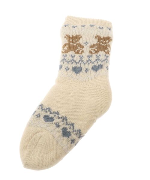 merry jenny（メリージェニー）の「もこもこbear knit socks（ソックス/靴下・レディース・レッド/アイボリー・FREE）」の11枚目の写真
