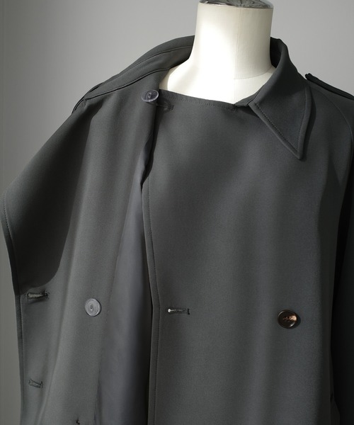 Louere(ルエレ)の「ミドル丈トレンチコート(トレンチコート・レディース・チャコール/ベージュ/ブラック・SMALL/MEDIUM/LARGE/X-LARGE)」の16枚目の写真