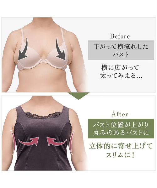 BRADELIS NEWYORK（ブラデリスニューヨーク）の「シャイニーベロアブラキャミ25 ブラデリス 補正下着 補整 ブラトップ（インナーウェア/肌着・レディース・ブラック・M/L/LL/3L）」の9枚目の写真