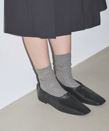 GRISE(グリーズ)のGRISEレザースクエアハイバンプフラット(その他シューズ)