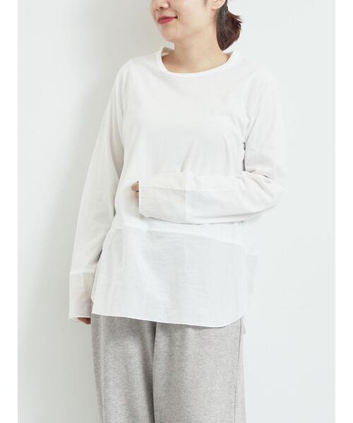 SM2（エスエムツー）の「布帛切替ロンT（Tシャツ/カットソー・レディース・ブラック/オフホワイト/グレー・F）」の6枚目の写真