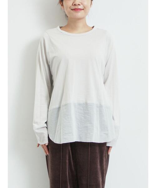 SM2（エスエムツー）の「布帛切替ロンT（Tシャツ/カットソー・レディース・ブラック/オフホワイト/グレー・F）」の9枚目の写真