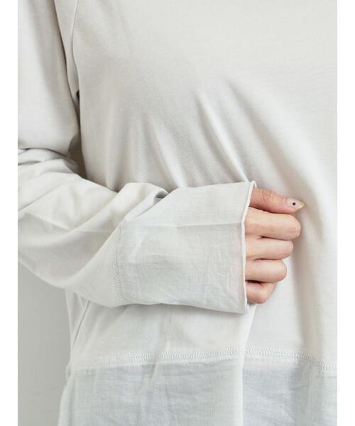 SM2（エスエムツー）の「布帛切替ロンT（Tシャツ/カットソー・レディース・ブラック/オフホワイト/グレー・F）」の14枚目の写真