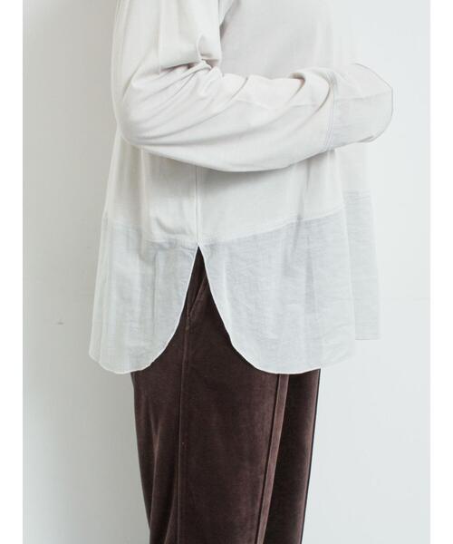 SM2（エスエムツー）の「布帛切替ロンT（Tシャツ/カットソー・レディース・ブラック/オフホワイト/グレー・F）」の15枚目の写真